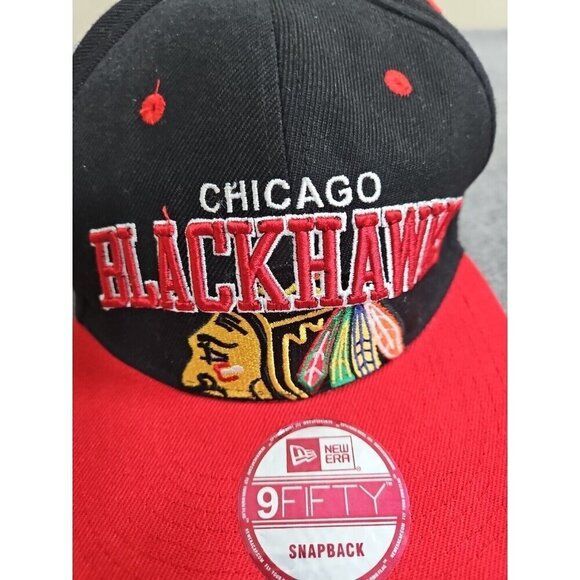 New Era Chicago Blackhawks Snapback Cap Hat NHL Hockey Adjustable OS 9 Fifty - Picture 8 of 16